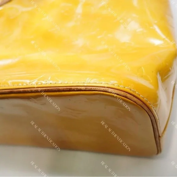 Louis Vuitton Monogram Vernis Yellow Houston Tote COA - Picture 12 of 16